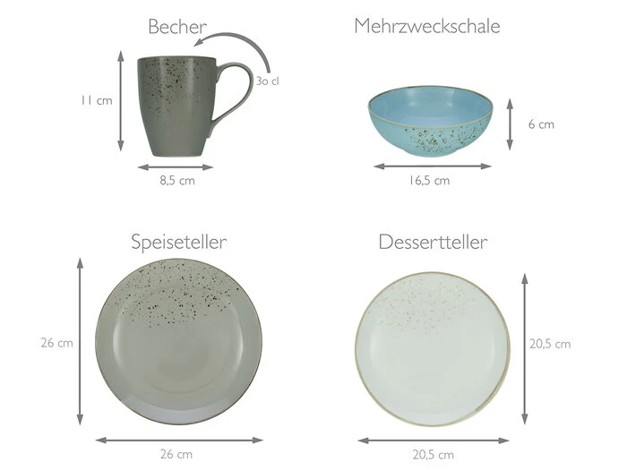 Kombiservice Skandinavian 16tlg. Kombiservice Skandinavian 16tlg. -Erstellbar Geschäft FJPG S700 149