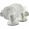CreaTable Kombiservice »Amelie«, (Set, 30 Tlg., Kaffeeservice Und Tafelservice Im Set, Für 6 Personen), Service, Weiß, Quadratische Form, Mikrowellengeeignet -Erstellbar Geschäft a305892e1d39edb553021503c34b7d21