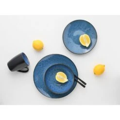 CreaTable Kombiservice »Capri«, (Set, 16 Tlg., Kaffeeservice Und Tafelservice Im Set, Für 4 Personen), Service, Intensiv Blaue Reaktivfarbe, Bicolor -Erstellbar Geschäft a30b1f504a172481fd7ecf8a968c731e