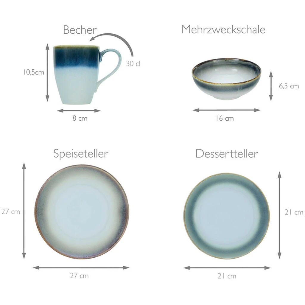 CreaTable Kombiservice »Cascade«, (Set, 16 tlg., Kaffeeservice und Tafelservice im Set, für 4 Personen), Service, Nostalgische Spezialglasuren CreaTable Kombiservice »Cascade«, (Set, 16 Tlg., Kaffeeservice Und Tafelservice Im Set, Für 4 Personen), Service, Nostalgische Spezialglasuren -Erstellbar Geschäft a90c31c10918d18d3662d652243b37ee