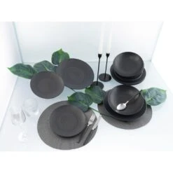 CreaTable Tafelservice »Lava Stone«, (Set, 12 Tlg., Teller Set Für 4 Personen), Service, Schwarz, Reliefdekor, Made In Europe 4 CreaTable Tafelservice »Lava Stone«, (Set, 12 Tlg., Teller Set Für 4 Personen), Service, Schwarz, Reliefdekor, Made In Europe -Erstellbar Geschäft a99680b6078b04de760b56c15fdda7b3