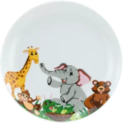 CreaTable Kindergeschirr-Set »Zoo«, (Set, 3 Tlg., 1 Kinderteller, 1 Kinderbecher, 1 Kinderschale Im Set), Dekor Mit Lustigen Zoobewohnern, Made In Europe -Erstellbar Geschäft a9ae4990ad584969ca9e2d00a6ad846d