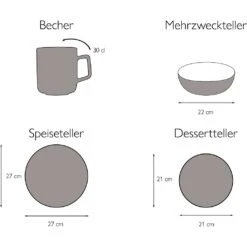 CreaTable Kombiservice »Marrakesch«, (Set, 16 Tlg., Kaffeeservice Und Tafelservice Im Set, Für 4 Personen), Service, Hochwertige, Glänzende Spezialglasur Mit Vintage Aussenrand -Erstellbar Geschäft aba414e39b14e8f48623c11819da336f