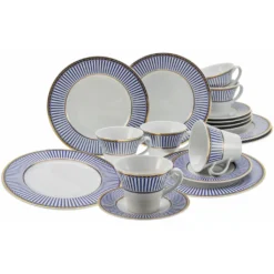 CreaTable Kaffeeservice »Noblesse«, (Set, 18 Tlg., Kaffeegeschirr Für 6 Personen), Service, Hochwertige, Festliche Anmutung, Echtgold-Anteil