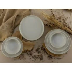 CreaTable Tafelservice »Uno«, (Set, 12 Tlg., Teller Set Für 4 Personen), Service, Seidenmatte Spezialglasur, Ausdrucksstarkes Relief -Erstellbar Geschäft addf915ca16819ca50b2aba75f5b544f