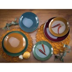 CreaTable Tafelservice »Marrakesch«, (Set, 12 Tlg., Teller Set Für 4 Personen), Service, Hochwertige, Glänzende Spezialglasur Mit Vintage Aussenrand 5 CreaTable Tafelservice »Marrakesch«, (Set, 12 Tlg., Teller Set Für 4 Personen), Service, Hochwertige, Glänzende Spezialglasur Mit Vintage Aussenrand -Erstellbar Geschäft ae2a20c8102634028b737032291c6183