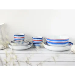 CreaTable Kombiservice »Coast Line«, (Set, 10 Tlg., Kaffeeservice Und Tafelservice Im Set, Für 2 Personen), Service, Mit Bänder-Dekor, Made In Europe -Erstellbar Geschäft afd8d499eee06d3b170987c38ad46e25