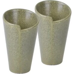 CreaTable Snackschale »Cone«, 2 Tlg., Aus Steinzeug, Servierschale, Dipschale, Topaktueller „Street Food“ Trend