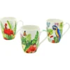 CreaTable Becher »Kaffeebecher Aloha«, (Set, 6 Tlg.), Tropic-Design, Tassen Set, 6-teilig