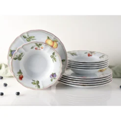 CreaTable Tafelservice »Flora Orchard«, (Set, 12 Tlg., Teller Set Für 6 Personen), Service, Früchtedekor -Erstellbar Geschäft b42c188333dbbf96177f41e706b8afc5