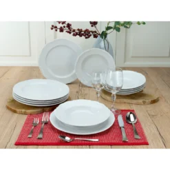 CreaTable Tafelservice »Maria Theresia«, (Set, 12 Tlg., Teller Set Für 6 Personen), Geschirr, Teller Set, Weiß, Mikrowellengeeignet -Erstellbar Geschäft b5be74adaa1e6f94b268b90768a22660