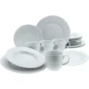 CreaTable Kombiservice »Classico«, (Set, 16 Tlg., Kaffeeservice Und Tafelservice Im Set, Für 4 Personen), Service, Weiß, Neue Fahnenform, Ausdrucksstarkes Relief -Erstellbar Geschäft b9f256a0bbb7e07f09638dc28c8d656d