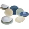 CreaTable Tafelservice »Reactive«, (Set, 12 Tlg., Teller Set Für 4 Personen), Service, Nostalgische Spezialglasur -Erstellbar Geschäft bd0c073c1e2e66591a9258a200515313