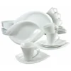 CreaTable Kombiservice »ACACIA«, (Set, 30 Tlg., Kaffeeservice Und Tafelservice Im Set, Für 6 Personen), Service, Weiß, Extravagantes Form, Mikrowellengeeignet -Erstellbar Geschäft bef7c91b35b268fddc035b998cbff665