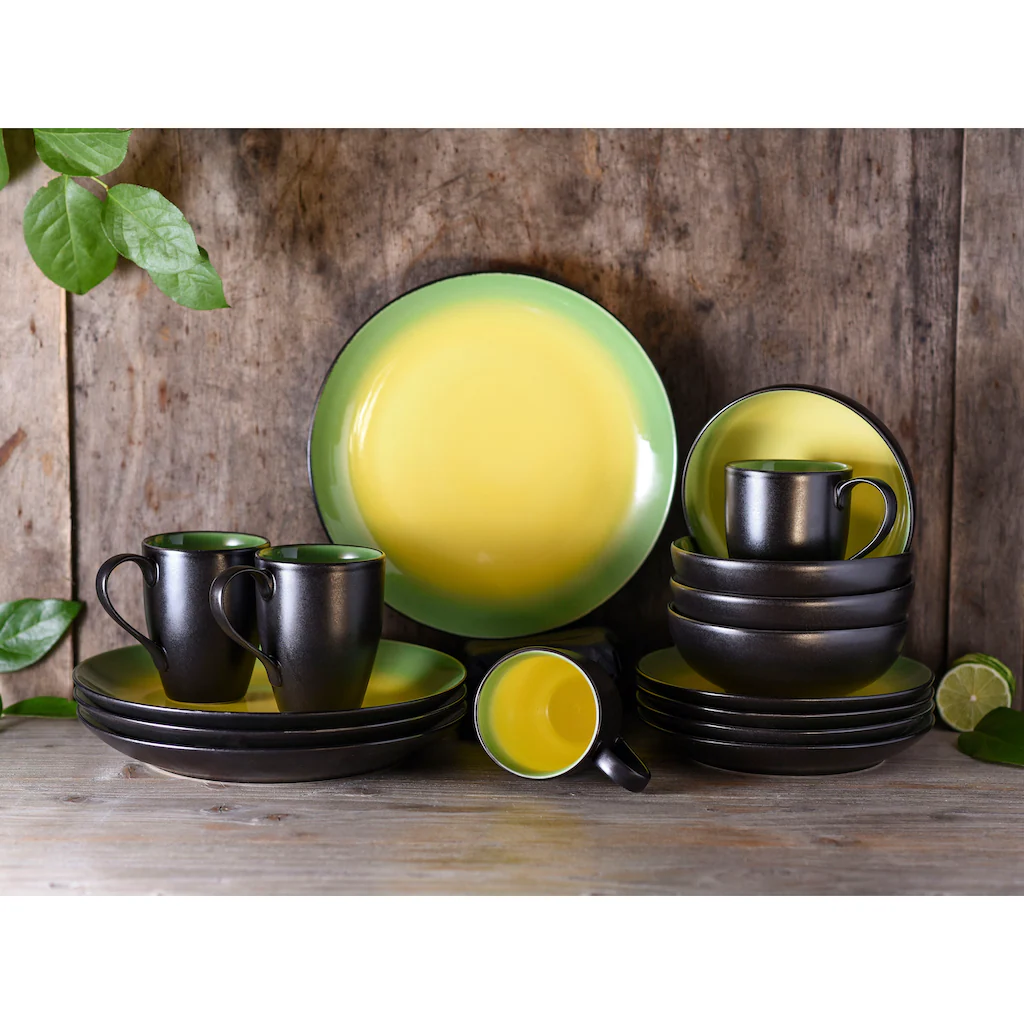 CreaTable Kombiservice »HOT«, (Set, 16 tlg., Kaffeeservice und Tafelservice im Set, für 4 Personen), Service, interessanter Farbverlauf, spülmaschinenfest CreaTable Kombiservice »HOT«, (Set, 16 Tlg., Kaffeeservice Und Tafelservice Im Set, Für 4 Personen), Service, Interessanter Farbverlauf, Spülmaschinenfest -Erstellbar Geschäft bfa04dbc3027887a9e20697806cc4afe