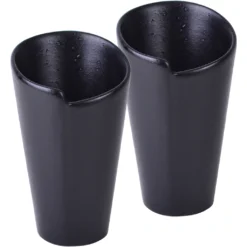 CreaTable Snackschale »Cone«, 2 Tlg., Aus Steinzeug, Servierschale, Dipschale, Topaktueller „Street Food“ Trend, Schwarz