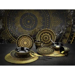 CreaTable Kombiservice »Mandala Gold«, (Set, 8 Tlg., Kaffeeservice Und Tafelservice Im Set, Für 2 Personen), Service, Goldene Orientalische Motive -Erstellbar Geschäft c1d797a57febf59634641bae2ff4653b