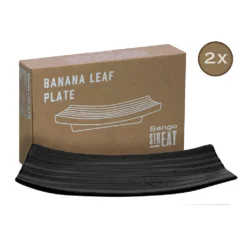 CreaTable Servierplatte »Banana Leaf«, (Set, 2 Tlg.), Servier Set, Schwarz, Topaktueller „Street Food“ Trend -Erstellbar Geschäft c2e1cabaa7f2bf36d5b43a71766fdbe2