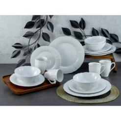 CreaTable Kombiservice »Flora«, (Set, 16 Tlg., Kaffeeservice Und Tafelservice Im Set, Für 4 Personen), Service, Weiß, Traditionelle Form Im Landhausstil, Made In Europe -Erstellbar Geschäft c49ccf4f15009c08ceae3a133923e4c2