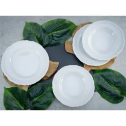 CreaTable Tafelservice »Maria Theresia«, (Set, 12 Tlg., Teller Set Für 6 Personen), Geschirr, Teller Set, Weiß, Mikrowellengeeignet -Erstellbar Geschäft c81858b9b5e6093308f50ede35ec810b