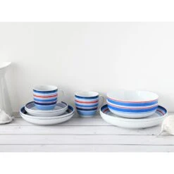 CreaTable Kombiservice »Coast Line«, (Set, 10 Tlg., Kaffeeservice Und Tafelservice Im Set, Für 2 Personen), Service, Mit Bänder-Dekor, Made In Europe -Erstellbar Geschäft c84bd747e4803ca44238092b1370e89e