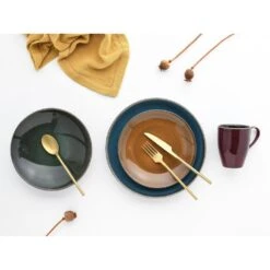 CreaTable Kombiservice »Marrakesch«, (Set, 16 Tlg., Kaffeeservice Und Tafelservice Im Set, Für 4 Personen), Service, Hochwertige, Glänzende Spezialglasur Mit Vintage Aussenrand -Erstellbar Geschäft cb8caffe002262cd360d5affa902645f