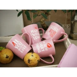 CreaTable Becher »Kaffeebecher Love Collection«, (Set, 4 Tlg.), Mit Liebeserklärung, Tassen Set, 4-teilig -Erstellbar Geschäft cb9cf720cde8f07fd87826f453ec4ddc