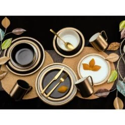 12-tlg. Teller Set Modern Industrial In Schwarz/Gold 7 12-tlg. Teller Set Modern Industrial In Schwarz/Gold -Erstellbar Geschäft creatable 12 tlg teller set modern industrial in schwarz gold 5