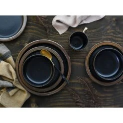 16-tlg. Kombiservice Modern Industrial In Schwarz/Gold -Erstellbar Geschäft creatable 16 tlg kombiservice modern industrial in schwarz gold 9