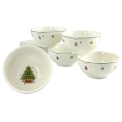CreaTable 16192 TANNENBAUM, Müslischalen 6-teilig In Creme/Grün