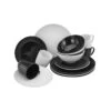CreaTable Allegra Kombiservice 16 Teilig In Schwarz/weiß