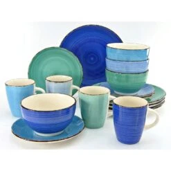 CreaTable Bella Casa Kombiservice 16 Teilig In Aqua -Erstellbar Geschäft creatable creatable bella casa kombiservice 16 teilig in aqua 2