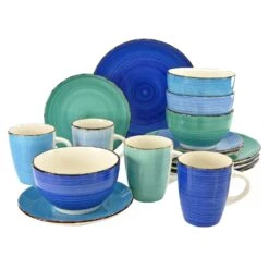 CreaTable Bella Casa Kombiservice 16 Teilig In Aqua