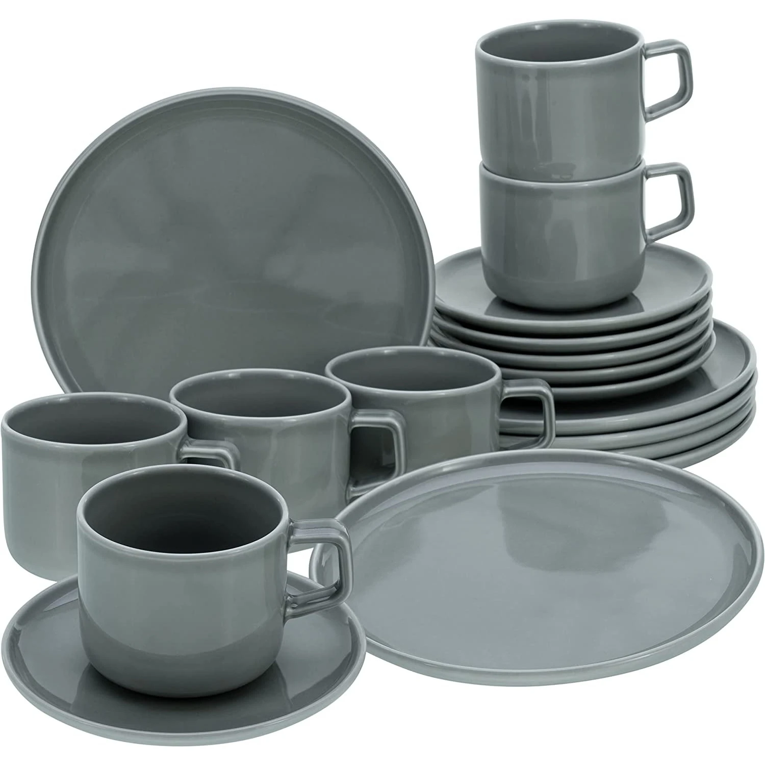 CreaTable Chef Collection Kaffeeservice 18 teilig in Grau CreaTable Chef Collection Kaffeeservice 18 Teilig In Grau -Erstellbar Geschäft creatable creatable chef collection kaffeeservice 18 teilig in grau