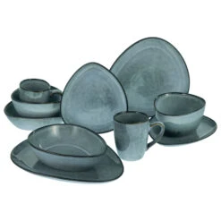 CreaTable Cloudy Smokeblue Kombiservice 10 Teilig In Blau