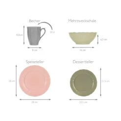 CreaTable Flora Kombiservice 16 Teilig In Mehrfarbig -Erstellbar Geschäft creatable creatable flora kombiservice 16 teilig in mehrfarbig 3