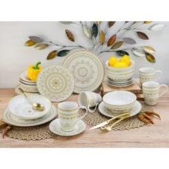 CreaTable Mandala Kombiservice 16 Teilig In Weiß -Erstellbar Geschäft creatable creatable mandala kombiservice 16 teilig in weiss 5