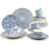 CreaTable Marrakesch BLUE Kombiservice 30 Teilig In Weiß/blau -Erstellbar Geschäft creatable creatable marrakesch blue kombiservice 30 teilig in weiss blau