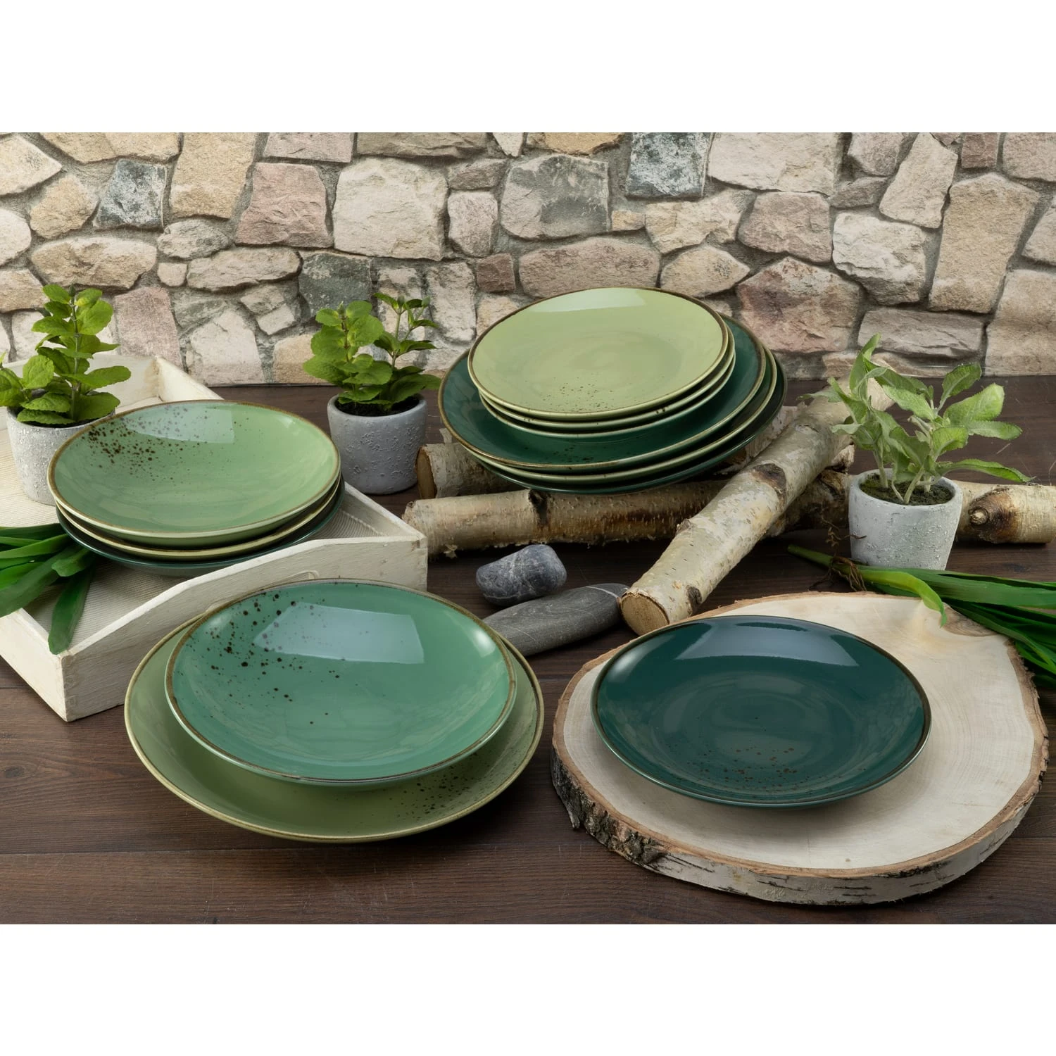 CreaTable Nature Collection GREEN LIFE Tafelservice 12 teilig in Grün CreaTable Nature Collection GREEN LIFE Tafelservice 12 Teilig In Grün -Erstellbar Geschäft creatable creatable nature collection green life tafelservice 12 teilig in grun 1