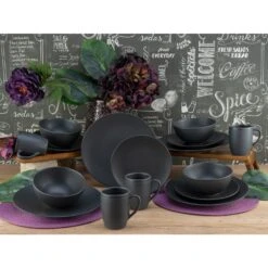 CreaTable Soft Touch Kombiservice 16 Teilig In Schwarz -Erstellbar Geschäft creatable creatable soft touch kombiservice 16 teilig in schwarz 4