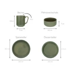CreaTable Sylt Kombiservice 8 Teilig In Dunkelgrün -Erstellbar Geschäft creatable creatable sylt kombiservice 8 teilig in dunkelgrun 2