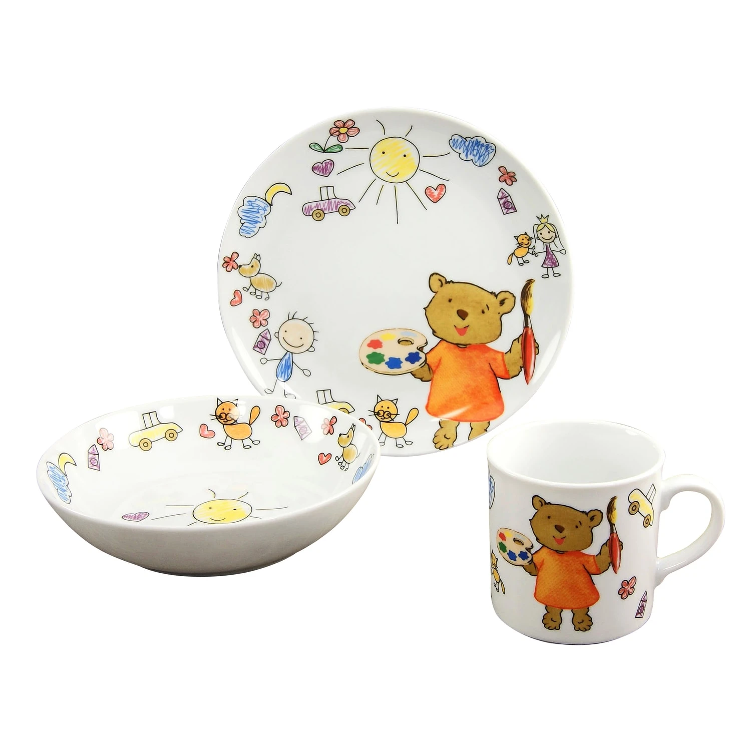 CreaTable, Teddy 15027, TEDDY - Kinderservice 3 teilig in Bunt CreaTable, Teddy 15027, TEDDY - Kinderservice 3 Teilig In Bunt -Erstellbar Geschäft creatable creatable teddy 15027 teddy kinderservice 3 teilig in bunt