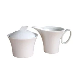 CreaTable, Wing 13571, Serie Wing Weiss, Milch- Und Zucker Set 2tlg
