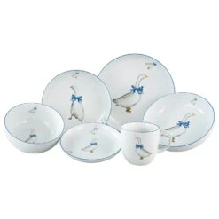 GÄNSE Gänseglück GLÜCK, Kombiservice 10 Teilig In Weiß