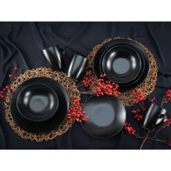 Kombiservice Black Matt 16 Teilig In Schwarz -Erstellbar Geschäft creatable kombiservice black matt 16 teilig in schwarz 2
