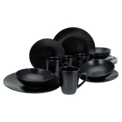 Kombiservice Black Matt 16 Teilig In Schwarz -Erstellbar Geschäft creatable kombiservice black matt 16 teilig in schwarz 4