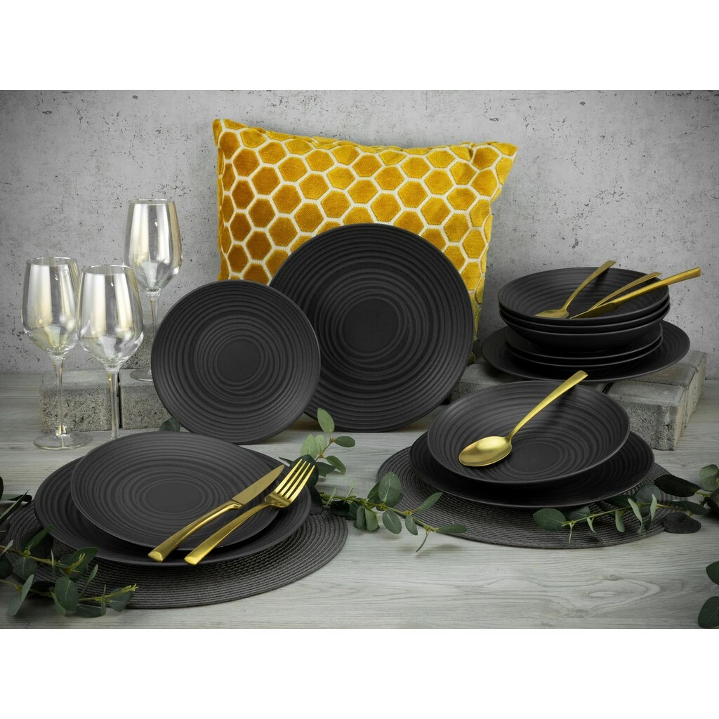 CreaTable Tafelservice »Lava Stone«, (Set, 12 tlg., Teller Set für 4 Personen), Service, schwarz, Reliefdekor, Made in Europe CreaTable Tafelservice »Lava Stone«, (Set, 12 Tlg., Teller Set Für 4 Personen), Service, Schwarz, Reliefdekor, Made In Europe -Erstellbar Geschäft d03f2bcbc5c28e5ee6eef68f4e67cdb7