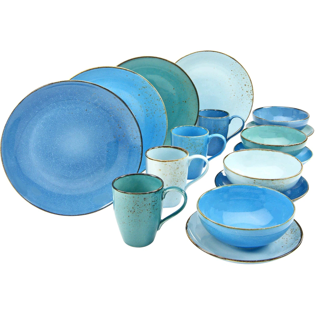 CreaTable Kombiservice »NATURE COLLECTION Aqua«, (Set, 16 tlg., Kaffeeservice und Tafelservice im Set, für 4 Personen), Service, Trendaktuelle Blau-Töne CreaTable Kombiservice »NATURE COLLECTION Aqua«, (Set, 16 Tlg., Kaffeeservice Und Tafelservice Im Set, Für 4 Personen), Service, Trendaktuelle Blau-Töne -Erstellbar Geschäft d1759550e13062c63f1cc09b62a2ed06