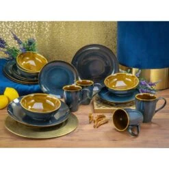 CreaTable Kombiservice »Mallorca«, (Set, 16 Tlg., Kaffeeservice Und Tafelservice Im Set, Für 4 Personen), Service, Hochglänzende Spezialglasur, Töpfereicharakter -Erstellbar Geschäft d359be118a6020b7c104dcf22fb7a891