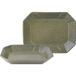 CreaTable Servierschale »Box«, 2 Tlg., Aus Steinzeug, Snackschale, Topaktueller „Street Food“ Trend